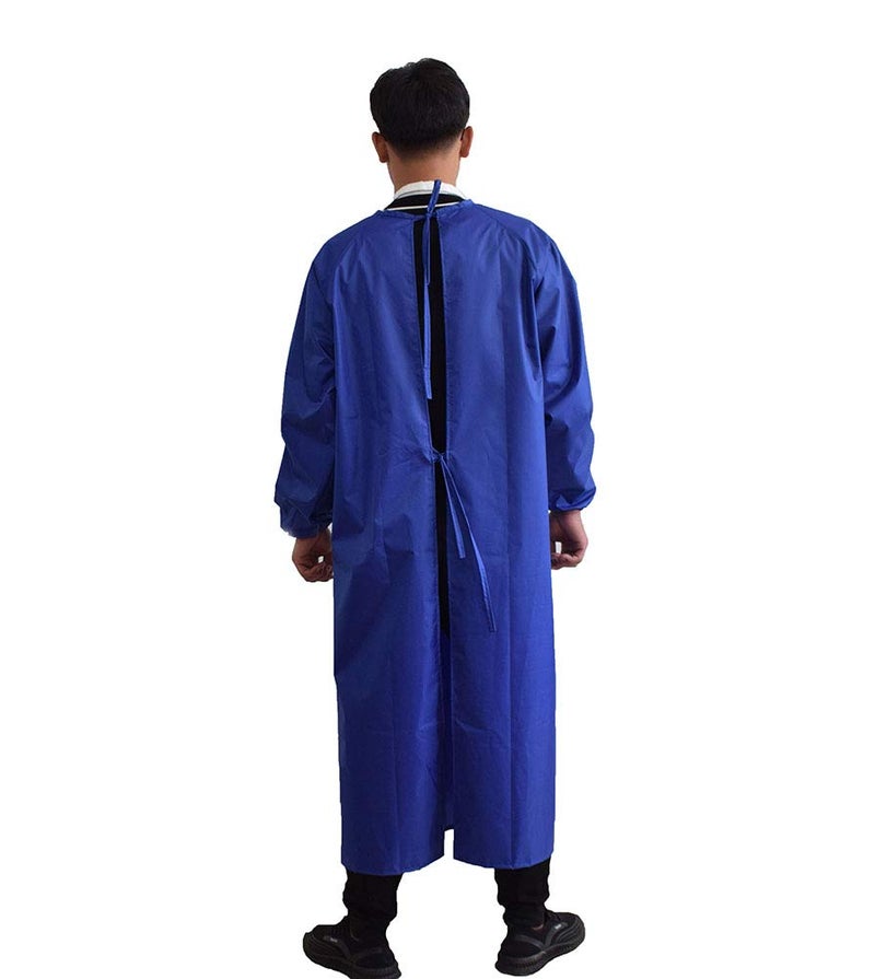 Jaspfct Waterproof Aprons with Long Sleeves, Chemical Resistant Aprons for men MD008Blue - Image 2